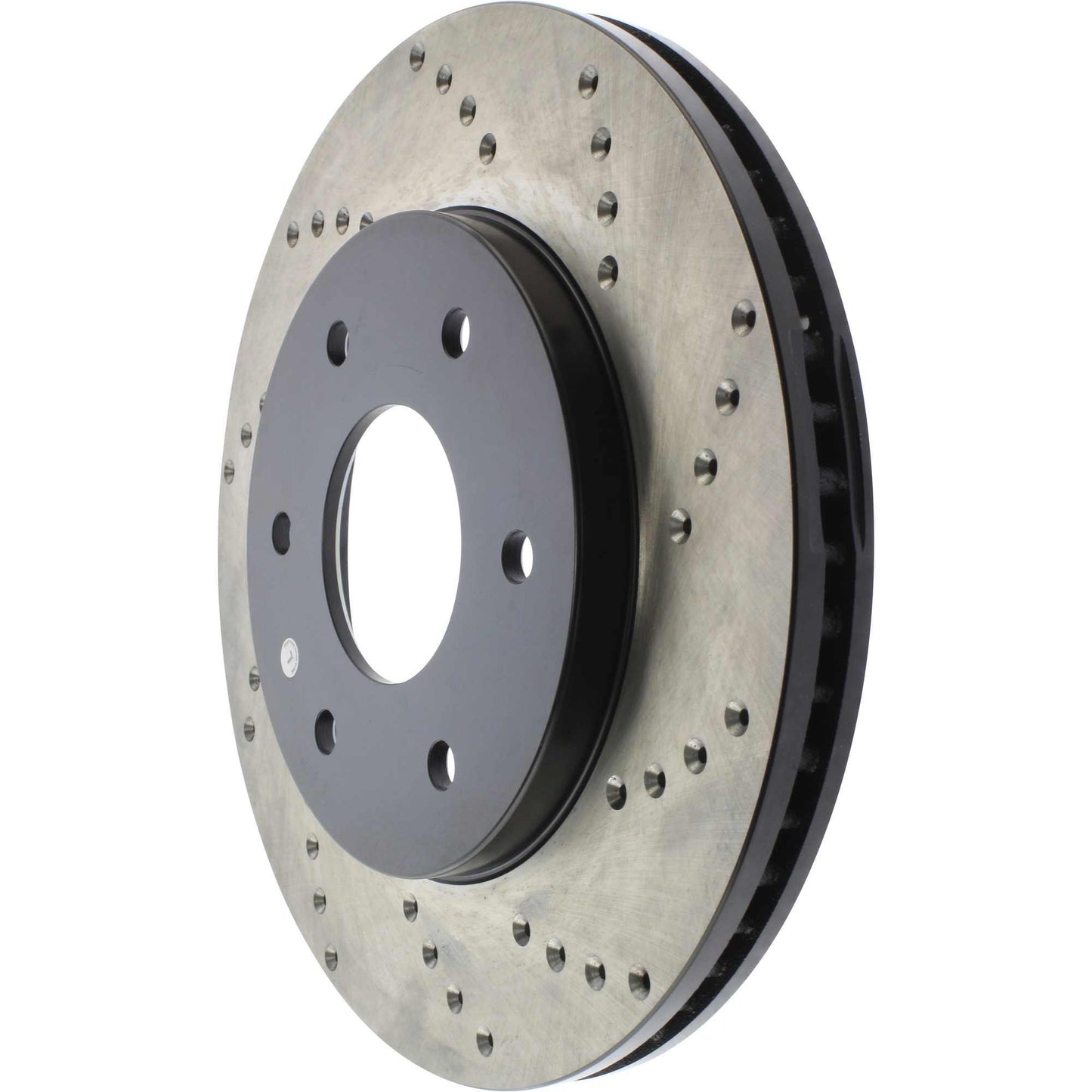 StopTech Sport Cross Drilled Brake Rotor; Front Left