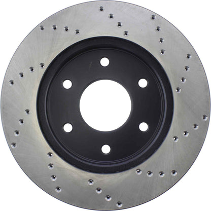 StopTech Sport Cross Drilled Brake Rotor; Front Right