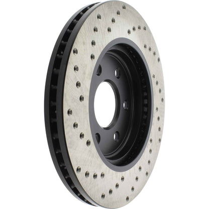 StopTech Sport Cryo Cross Drilled Brake Rotor; Front Left