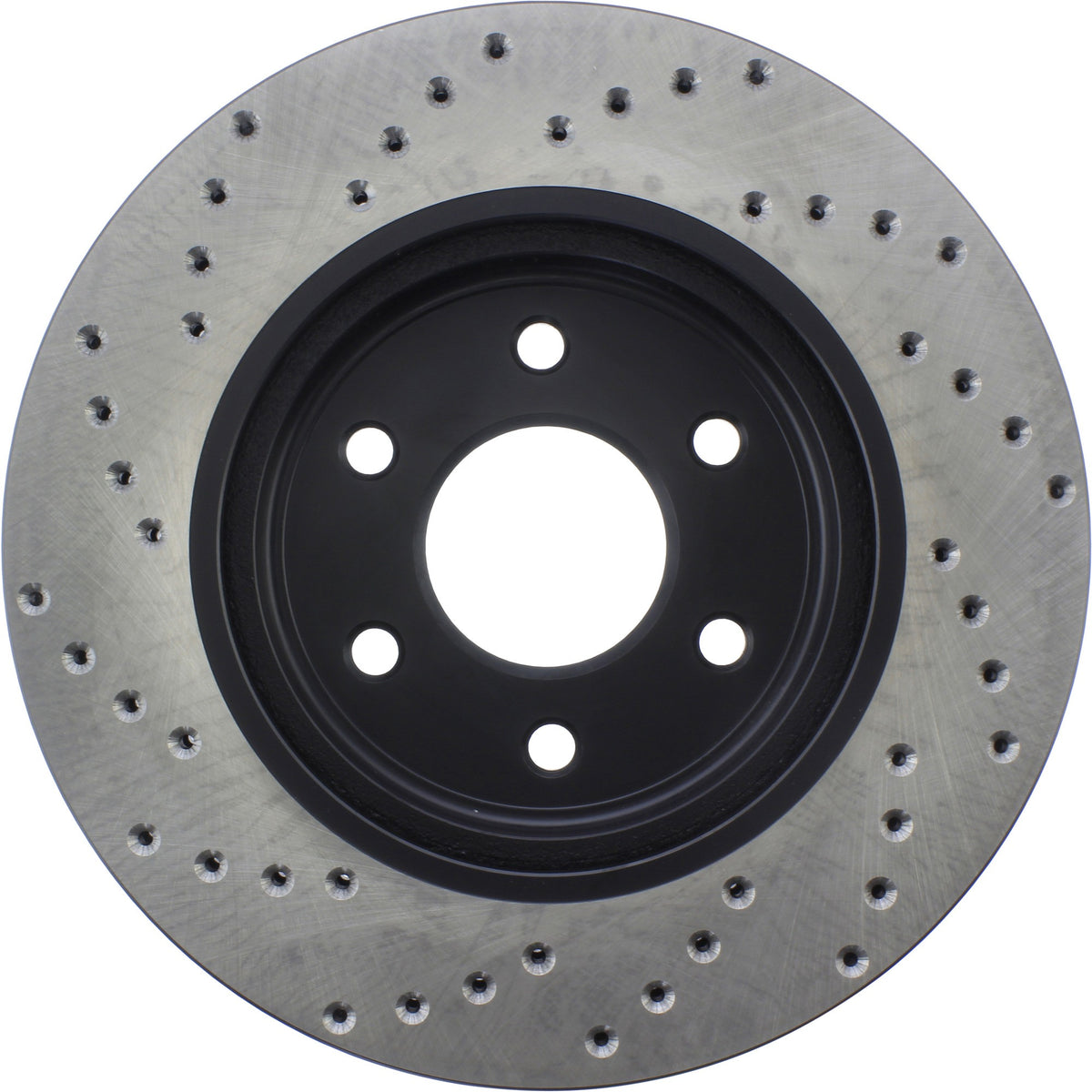 StopTech Sport Cross Drilled Brake Rotor; Front Left