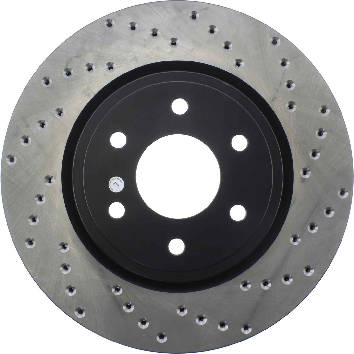 StopTech Sport Cross Drilled Brake Rotor; Front Left