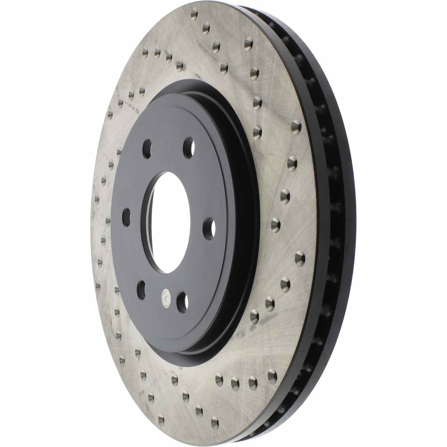 StopTech Sport Cross Drilled Brake Rotor; Front Left