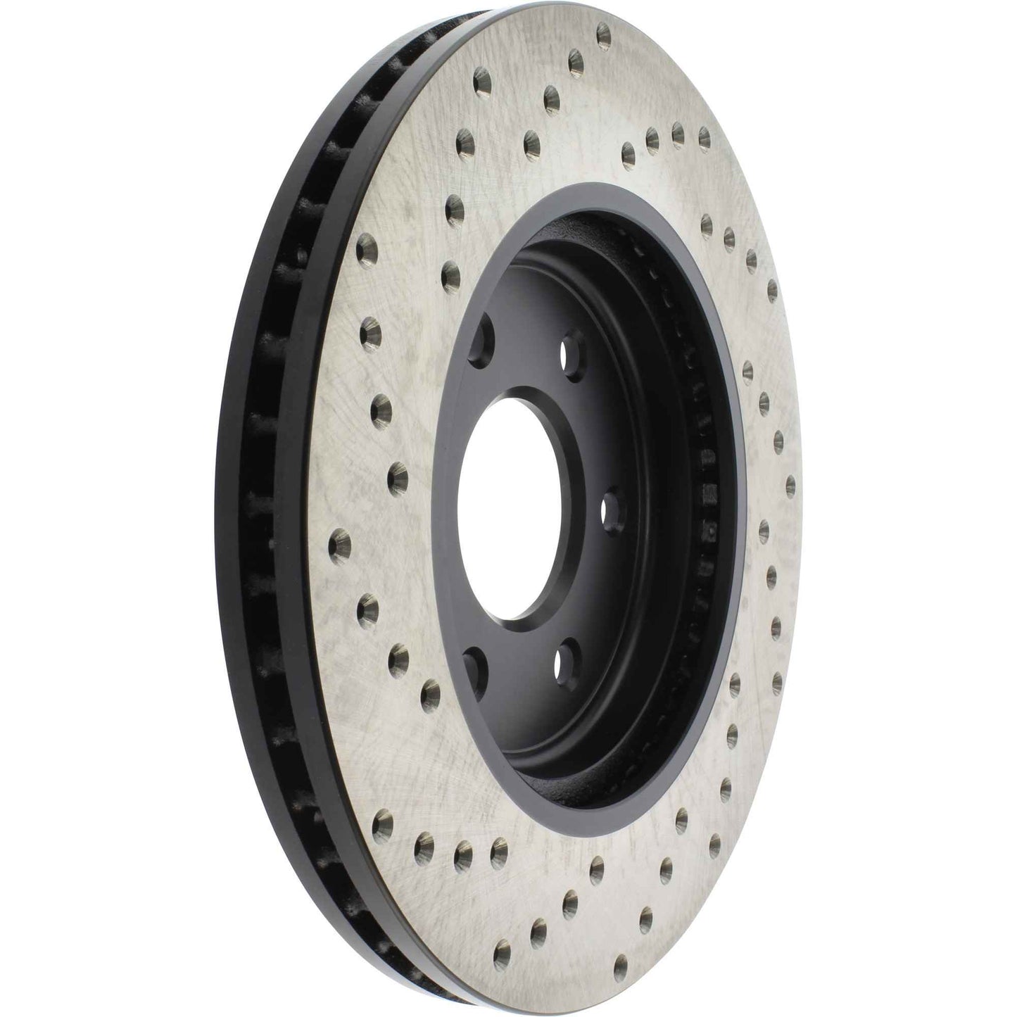 StopTech Sport Cross Drilled Brake Rotor; Front Left