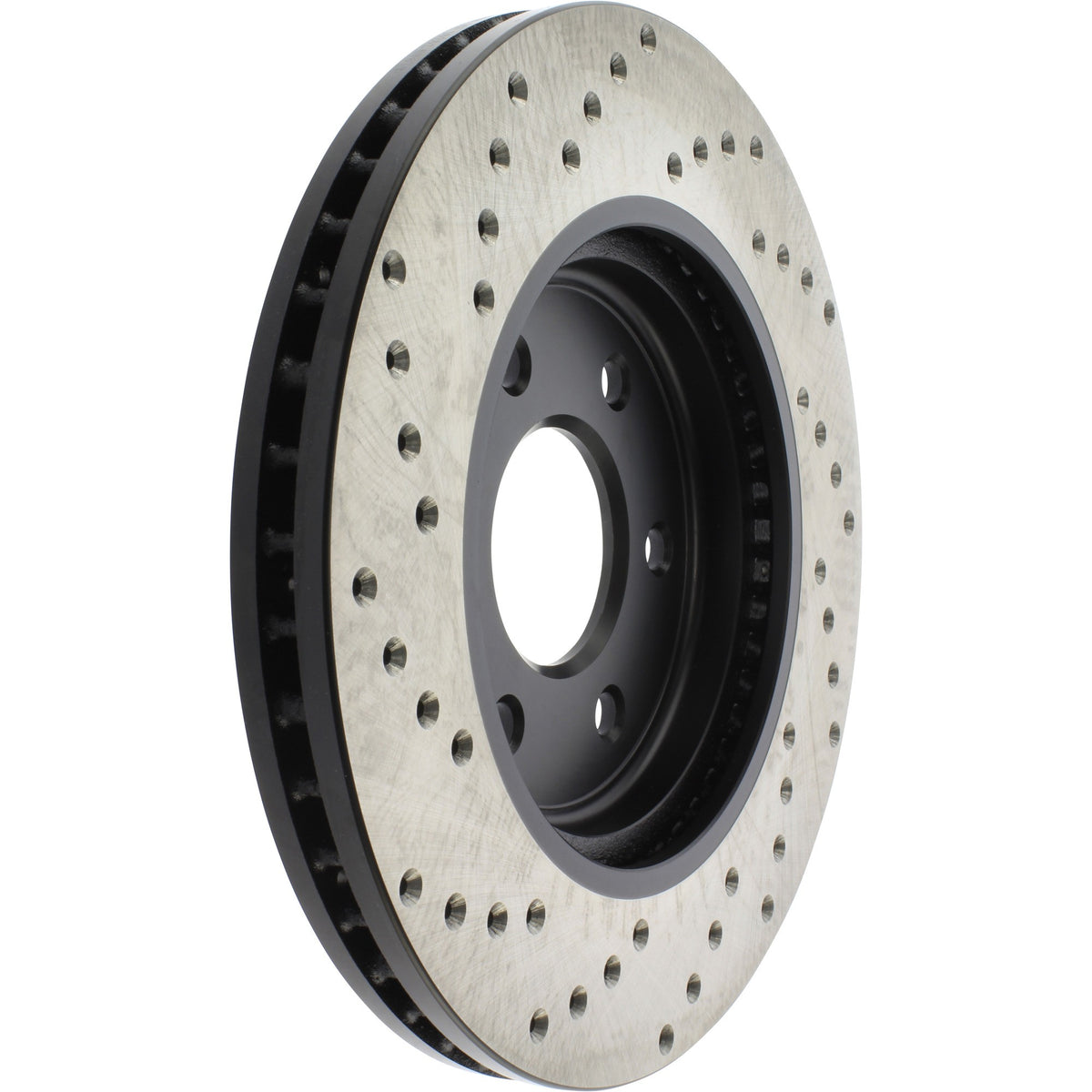 StopTech Sport Cross Drilled Brake Rotor; Front Left