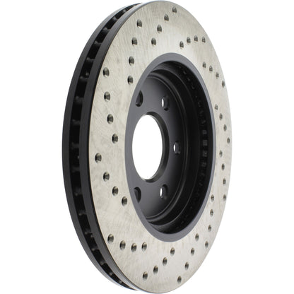 StopTech Sport Cross Drilled Brake Rotor; Front Left