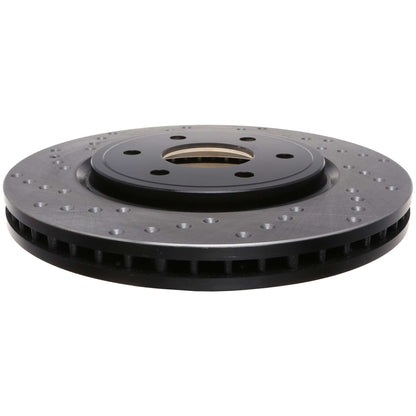 StopTech Sport Cross Drilled Brake Rotor; Front Right