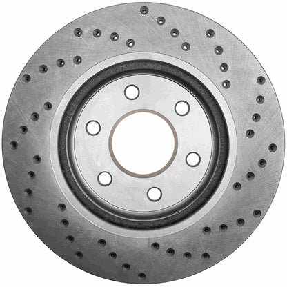 StopTech Sport Cross Drilled Brake Rotor; Front Right