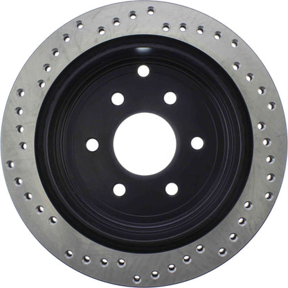 StopTech Sport Cryo Cross Drilled Brake Rotor; Rear Left