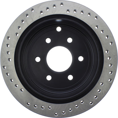 StopTech Sport Cryo Cross Drilled Brake Rotor; Rear Left