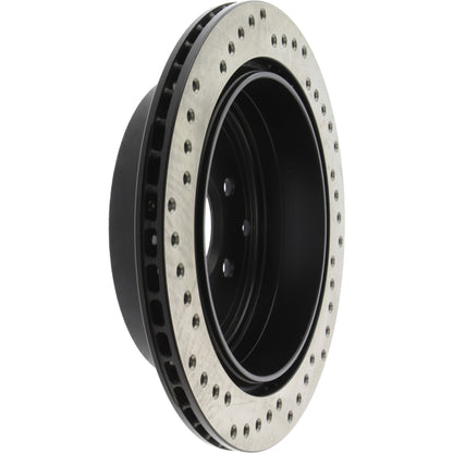 StopTech Sport Cryo Cross Drilled Brake Rotor; Rear Left