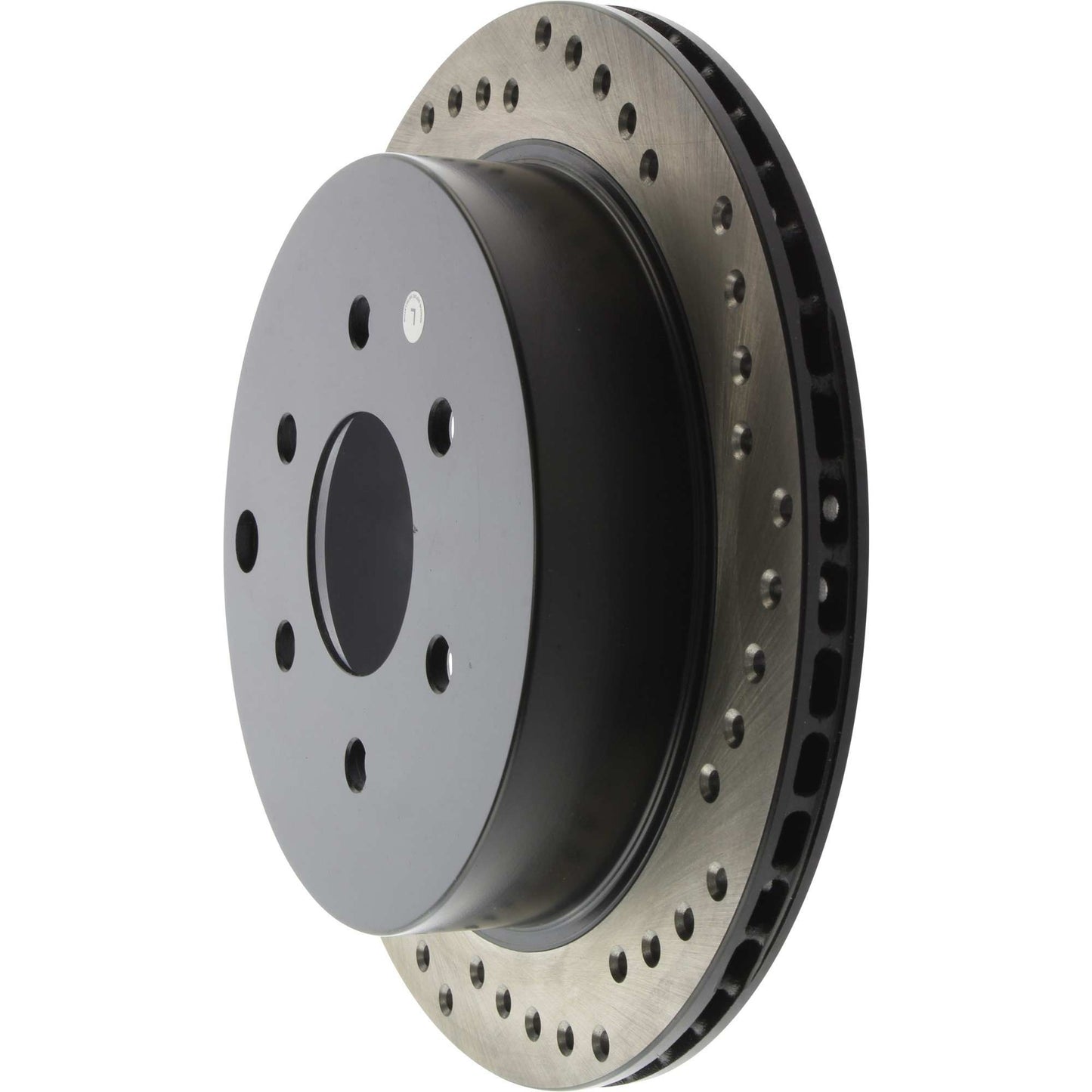 StopTech Sport Cross Drilled Brake Rotor; Rear Left