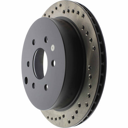 StopTech Sport Cross Drilled Brake Rotor; Rear Right