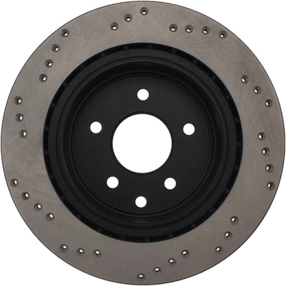 StopTech Sport Cross Drilled Brake Rotor; Rear Left