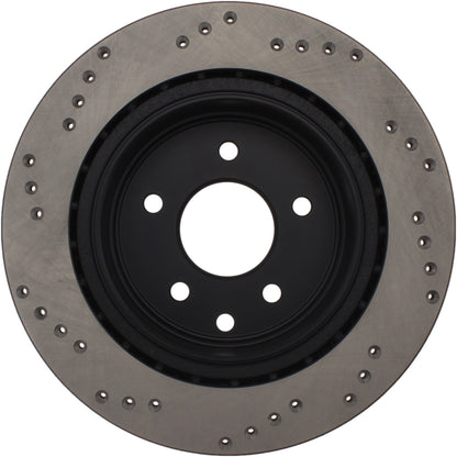 StopTech Sport Cross Drilled Brake Rotor; Rear Left