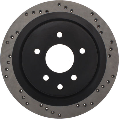 StopTech Sport Cross Drilled Brake Rotor; Rear Left