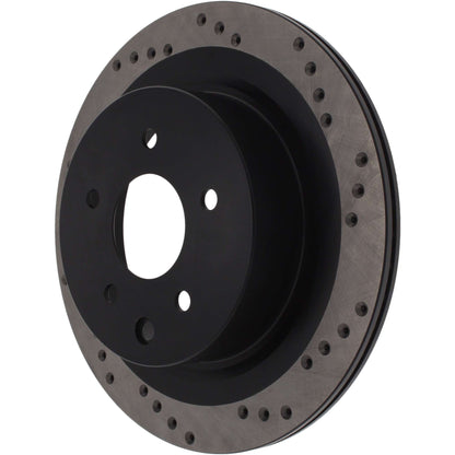 StopTech Sport Cross Drilled Brake Rotor; Rear Left