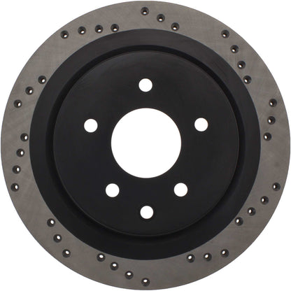 StopTech Sport Cross Drilled Brake Rotor; Rear Right