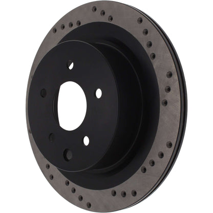 StopTech Sport Cross Drilled Brake Rotor; Rear Right