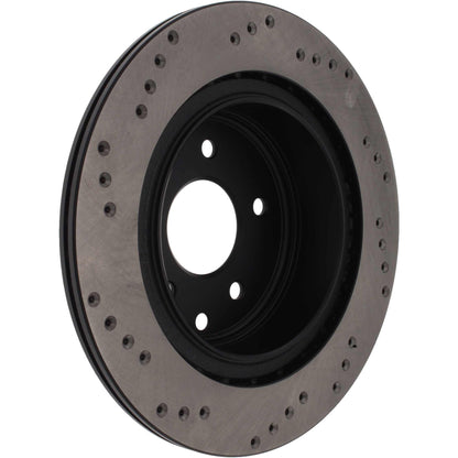 StopTech Sport Cross Drilled Brake Rotor; Rear Right