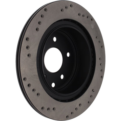 StopTech Sport Cross Drilled Brake Rotor; Rear Right
