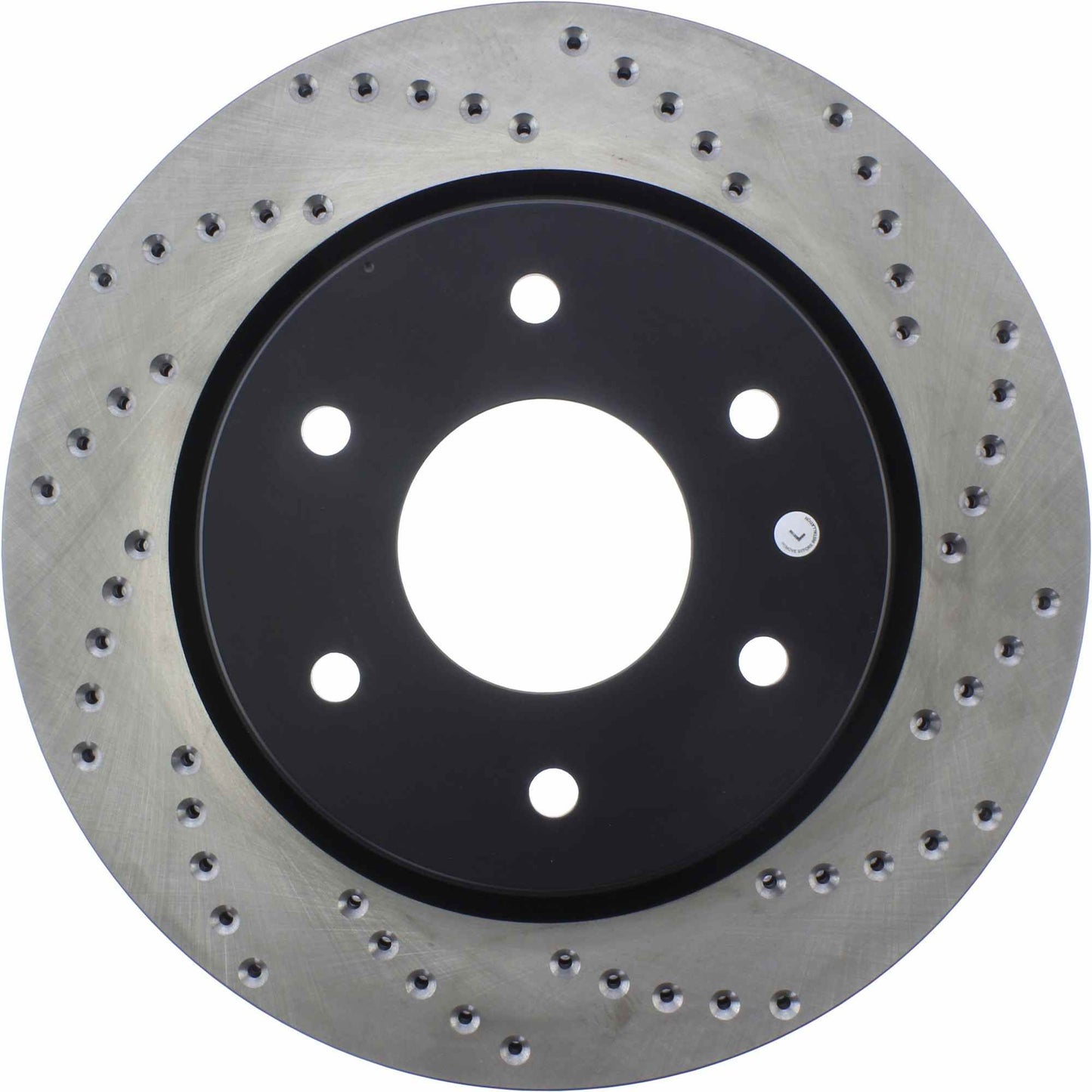 StopTech Sport Cross Drilled Brake Rotor; Front Left