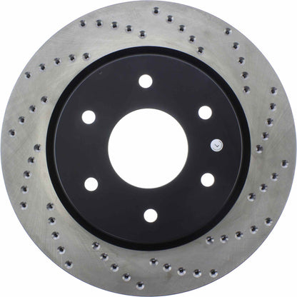 StopTech Sport Cross Drilled Brake Rotor; Front Left