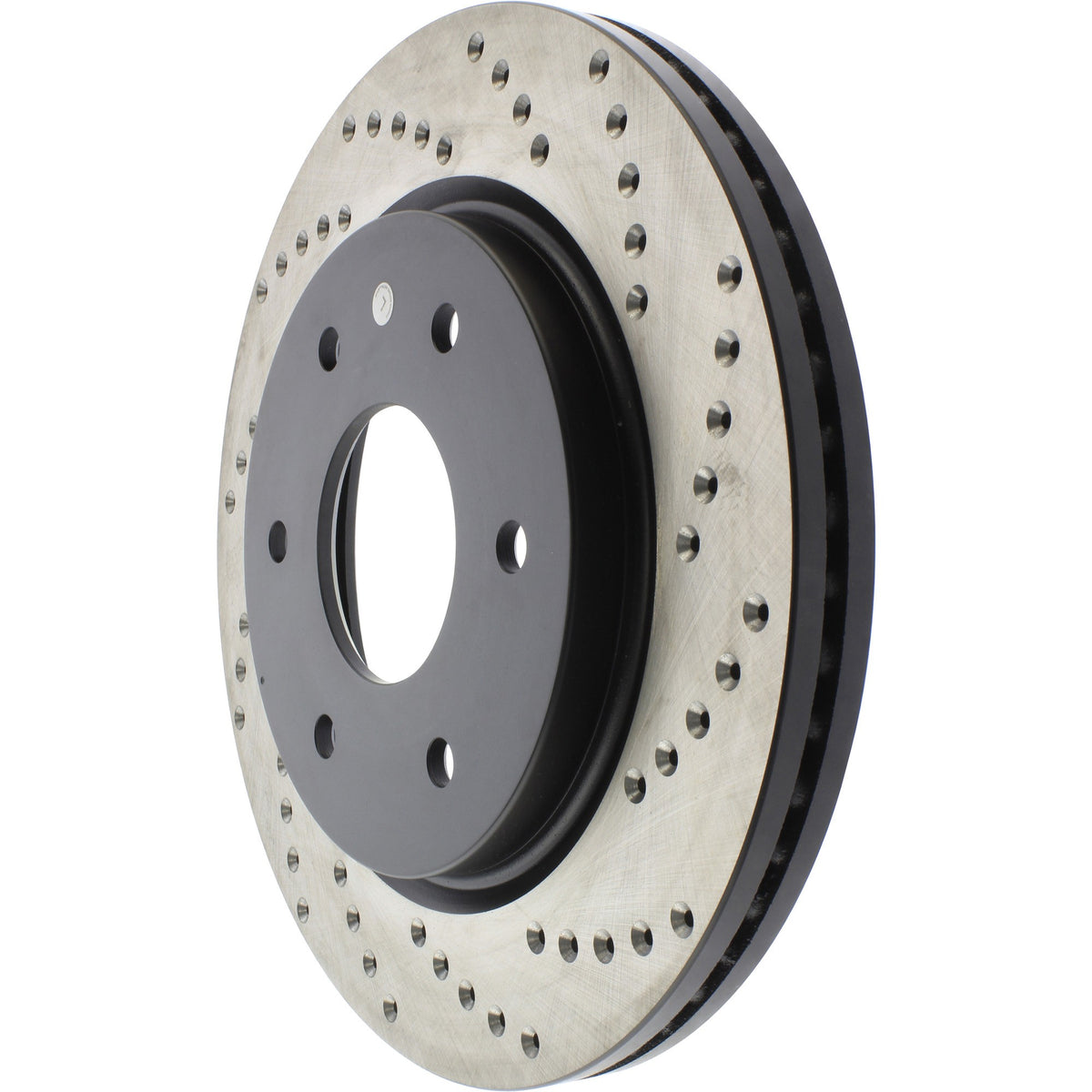 StopTech Sport Cross Drilled Brake Rotor; Front Left