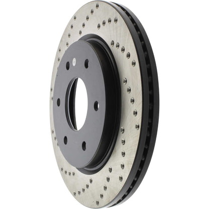 StopTech Sport Cross Drilled Brake Rotor; Front Right