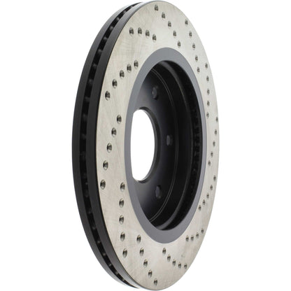 StopTech Sport Cross Drilled Brake Rotor; Front Right