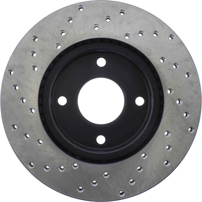 StopTech Sport Cryo Cross Drilled Brake Rotor; Front Left