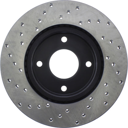 StopTech Sport Cryo Cross Drilled Brake Rotor; Front Left