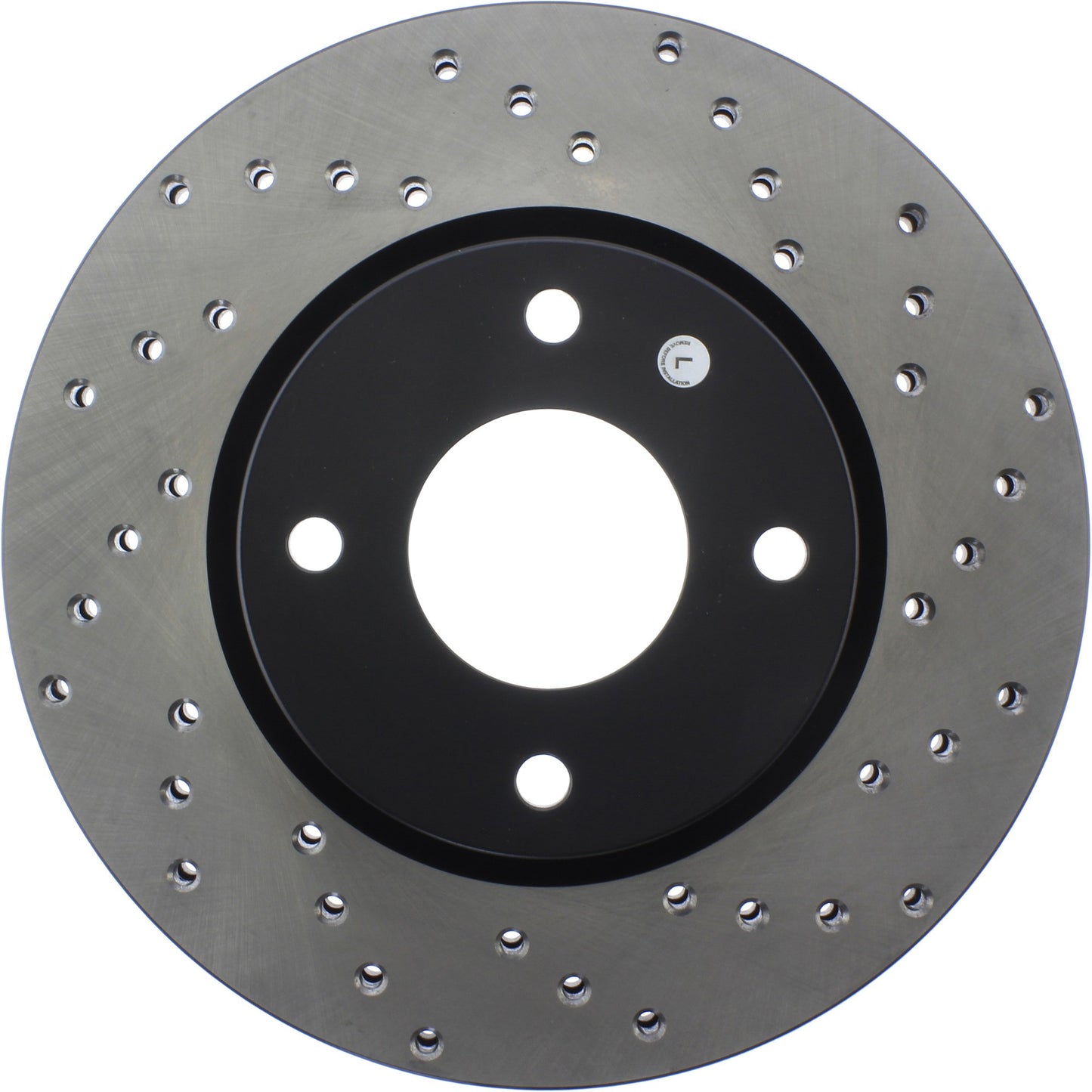 StopTech Sport Cross Drilled Brake Rotor; Front Left