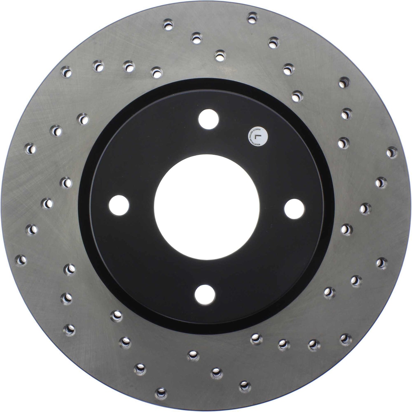 StopTech Sport Cross Drilled Brake Rotor; Front Left
