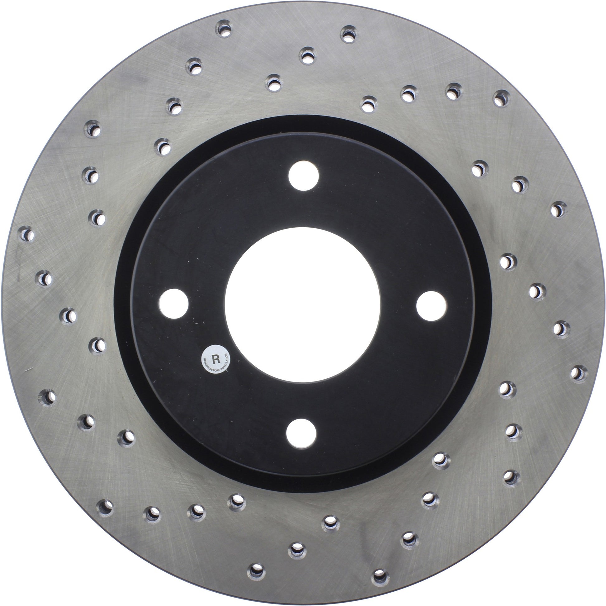 StopTech Sport Cross Drilled Brake Rotor; Front Right