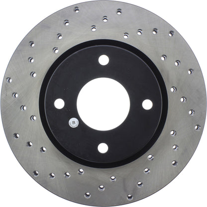 StopTech Sport Cross Drilled Brake Rotor; Front Right