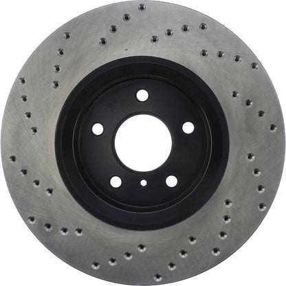 StopTech Sport Cross Drilled Brake Rotor; Front Left