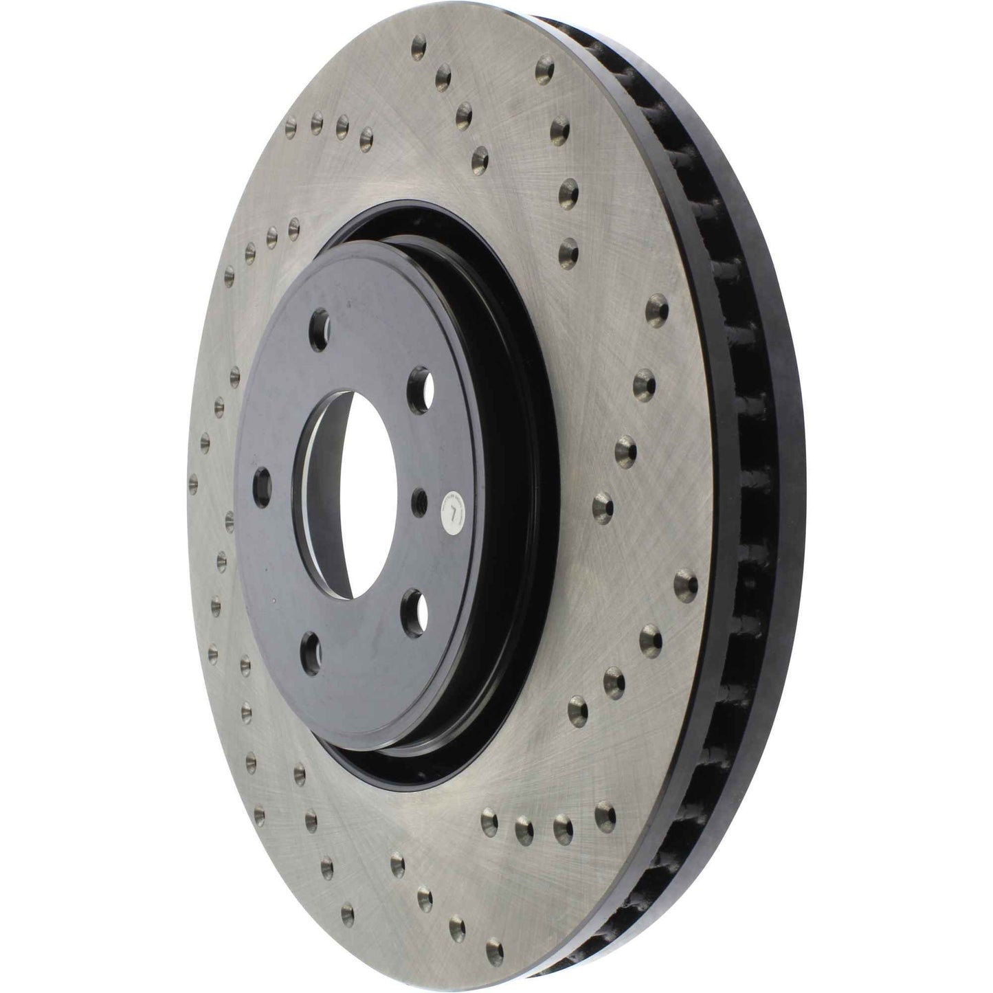 StopTech Sport Cross Drilled Brake Rotor; Front Left