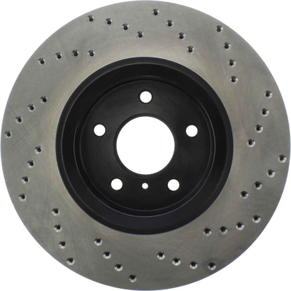 StopTech Sport Cross Drilled Brake Rotor; Front Right