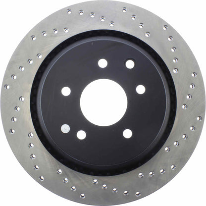 StopTech Sport Cryo Cross Drilled Brake Rotor; Rear Left