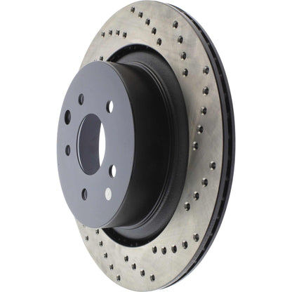 StopTech Sport Cryo Cross Drilled Brake Rotor; Rear Left