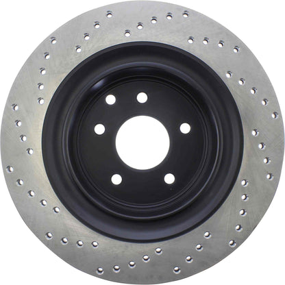 StopTech Sport Cross Drilled Brake Rotor; Rear Left