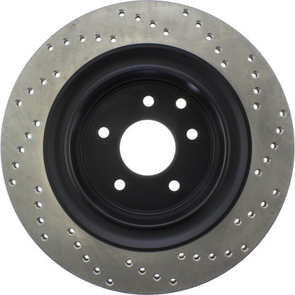 StopTech Sport Cross Drilled Brake Rotor; Rear Right