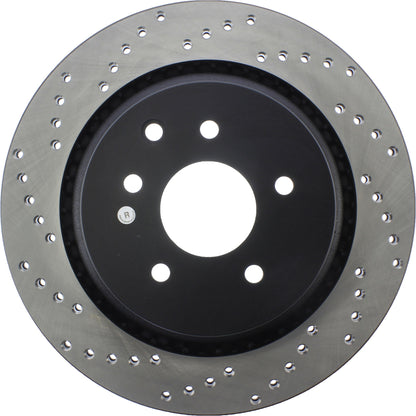 StopTech Sport Cross Drilled Brake Rotor; Rear Right