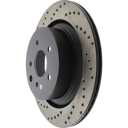 StopTech Sport Cross Drilled Brake Rotor; Rear Right
