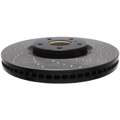 StopTech Sport Cross Drilled Brake Rotor; Front Left