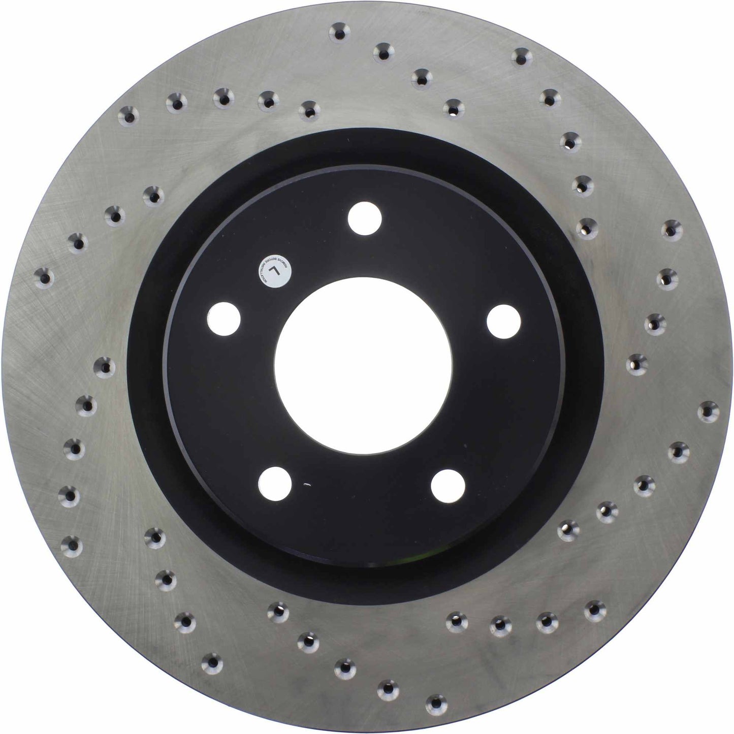 StopTech Sport Cross Drilled Brake Rotor; Front Left