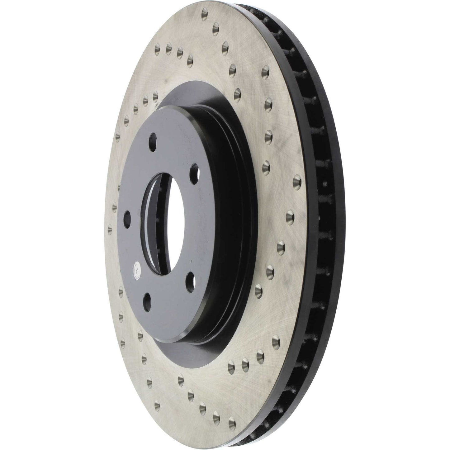 StopTech Sport Cross Drilled Brake Rotor; Front Left