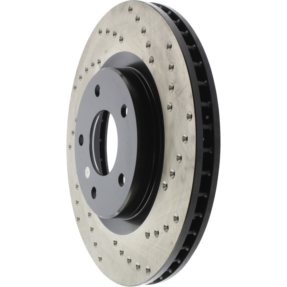 StopTech Sport Cross Drilled Brake Rotor; Front Left
