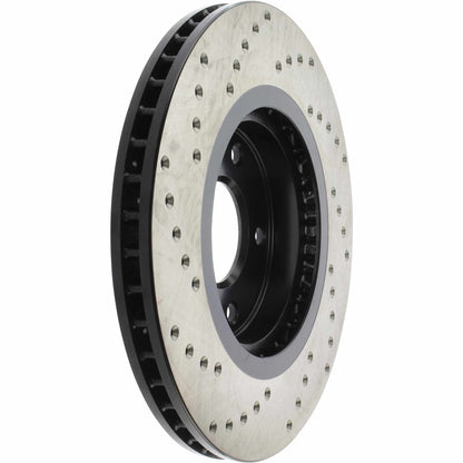 StopTech Sport Cross Drilled Brake Rotor; Front Left