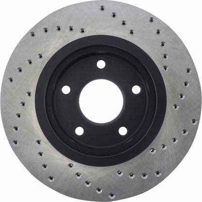 StopTech Sport Cross Drilled Brake Rotor; Front Right